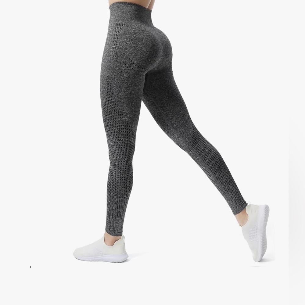 Aoxjox Women’s Highwaist Vital Seamless Charcoal Workout Leggings Yoga Pants
